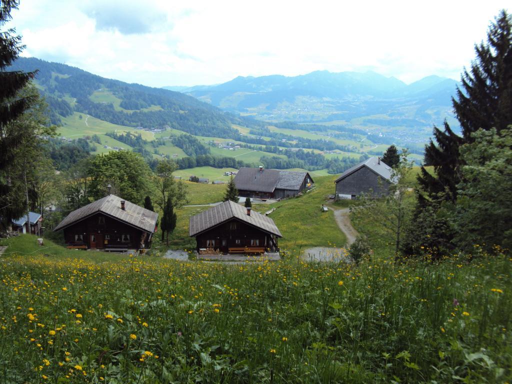Ferienwohnungen Im Blockhaus Metzler Schwarzenberg im Bregenzerwald Exterior foto